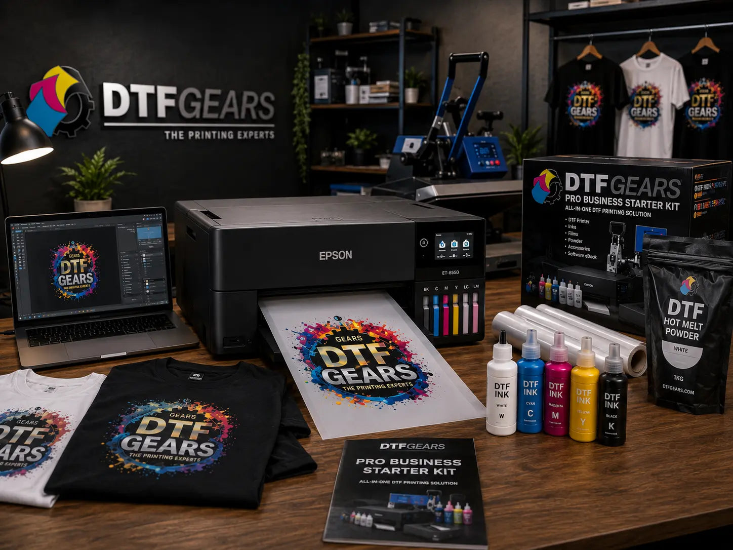 Epson ET-8550 For DTF Printing Setup: How to Start with DTF Gears Pro Business Starter Kit