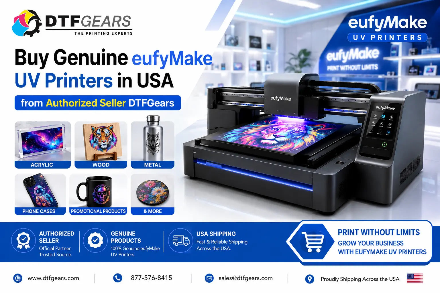 Buy Genuine eufyMake UV Printers in USA from Authorized Seller DTFGears