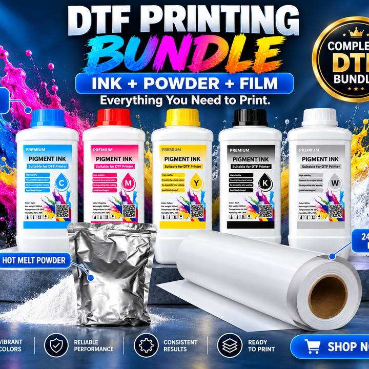 DTF Supplies Bundles: Ink + Powder + Film in One Order — Which Bundle Fits Your Printer?