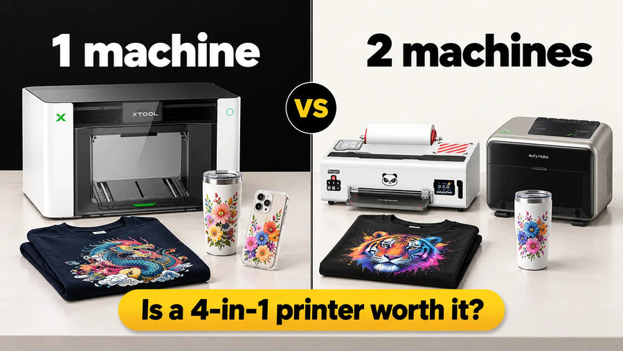 Is a 4-in-1 Printer Worth It? xTool O1 Omni vs Buying a DTF and UV Printer Separately