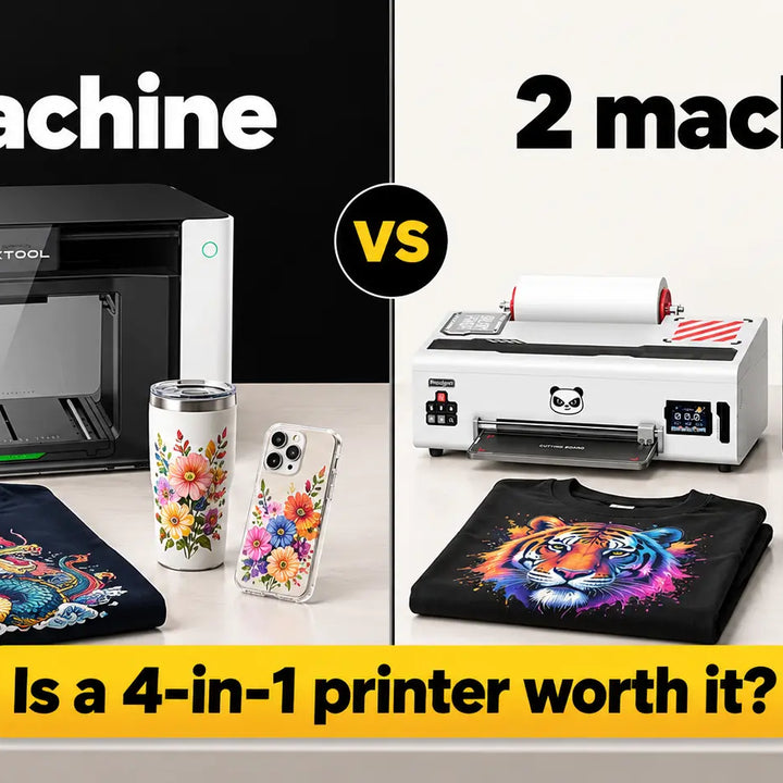 Is a 4-in-1 Printer Worth It? xTool O1 Omni vs Buying a DTF and UV Printer Separately