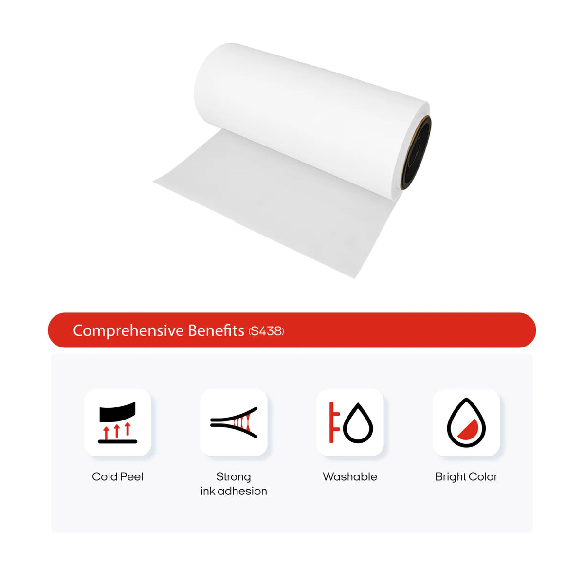 Procolored DTF PreTreat Transfer Film Roll – 8.2" × 328' (Compatible with A3 DTF Printers)