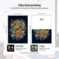 Procolored F13 Pro DTF (Direct-to-Film) A3 Dual Head XP600 Roll Printer, Supplies Starter Bundle