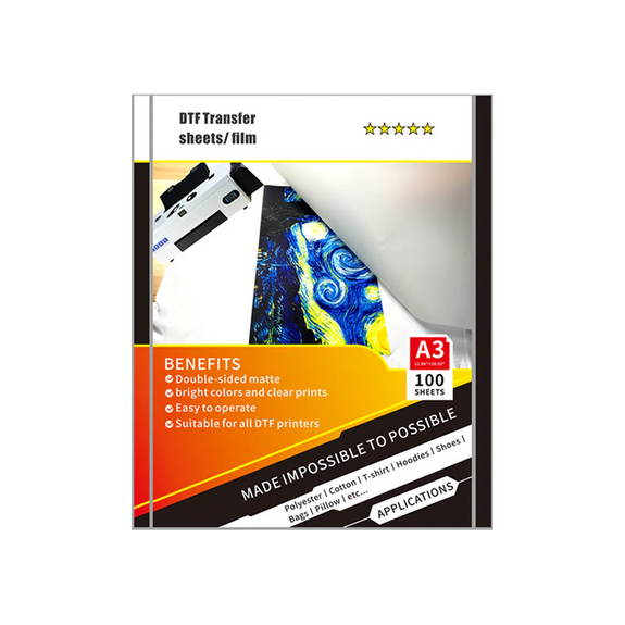 Procolored DTF PreTreat Transfer Sheet Film – A3 Size (100 Sheets)