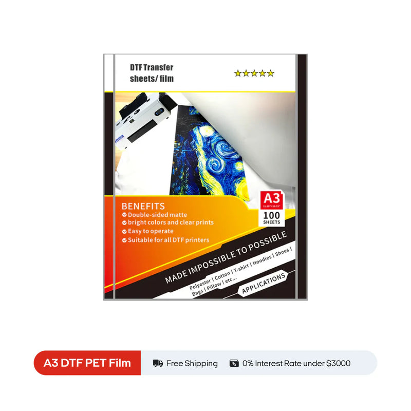 Procolored DTF PreTreat Transfer Sheet Film – A3 Size (100 Sheets)