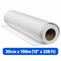 Instant Peel Double-Sided DTF Film Roll (Hot Peel) – 3-Second Press | 30cm x 100m (12" x 328 ft) – For Bold, High-Quality Prints