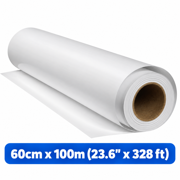 Instant Peel Double-Sided DTF Film Roll (Hot Peel) – 3-Second Press | 60cm x 100m (23.6" x 328 ft) – For Bold, High-Quality Prints