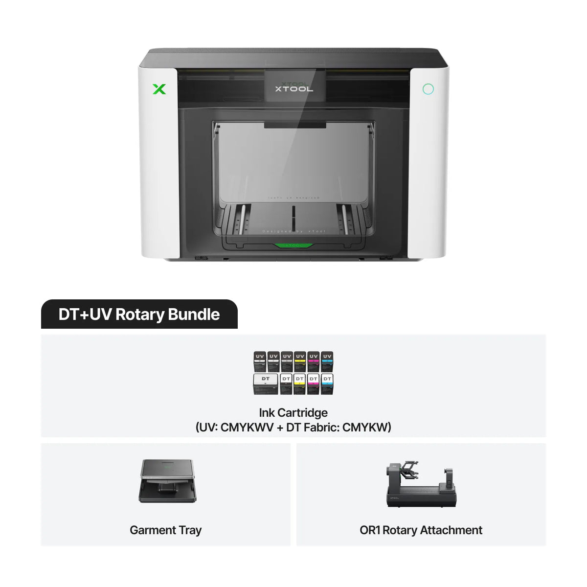 xTool O1 Omni UV + DT Fabric Printer | 4-in-1 UV & Apparel Printer – Professional Bundle