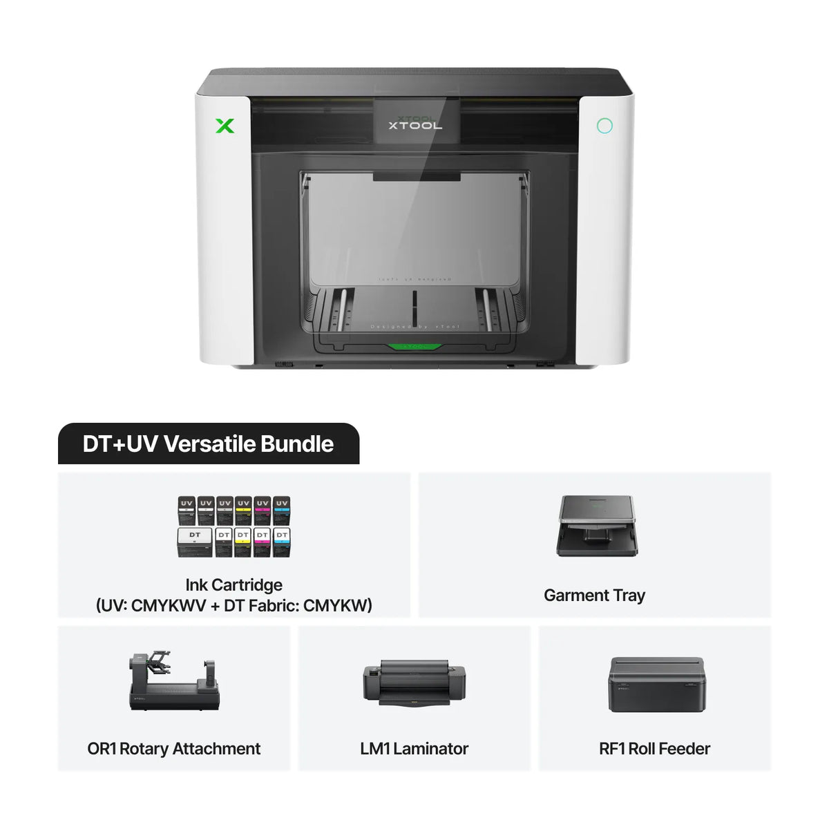xTool O1 Omni UV + DT Fabric Printer | 4-in-1 UV & Apparel Printer – Professional Plus Bundle
