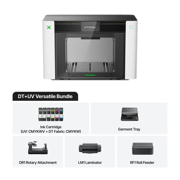 xTool O1 Omni UV + DT Fabric Printer | 4-in-1 UV & Apparel Printer – Professional Plus Bundle