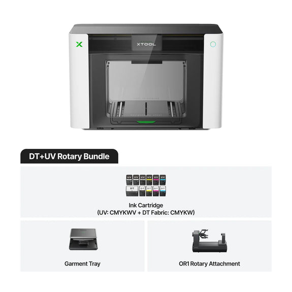 xTool O1 Omni UV + DT Fabric Printer | 4-in-1 UV & Apparel Printer – Professional Bundle