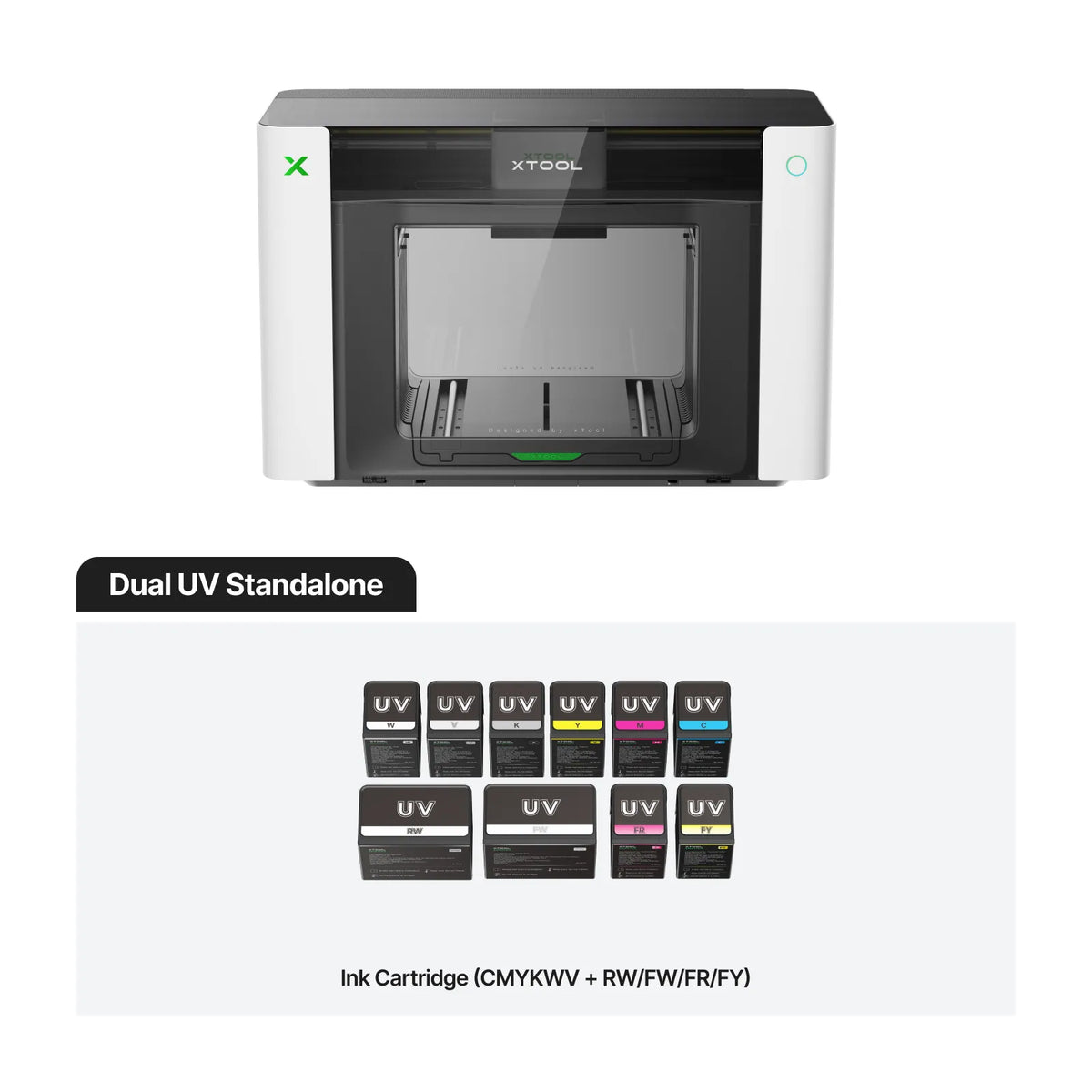 xTool O1 Omni Dual-Head UV DTF & Direct To Object 3D-Texture Printer – Starter Bundle