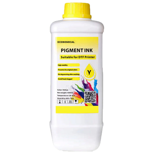 Professional 1 Litre Economical DTF Yellow Pigment Ink – Cost-Effective, High-Quality Ink for Bold, Long-Lasting Color