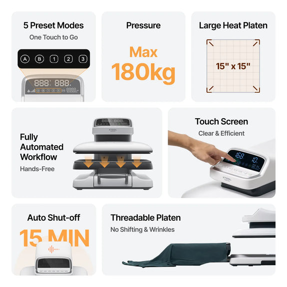 xTool Selected HP2 Auto Heat Press – 15" × 15"