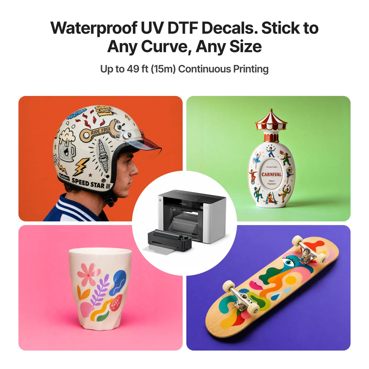 xTool O1 Omni Single Head UV DTF & Direct To Object 3D-Texture Printer – Starter Bundle