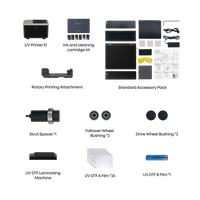 eufyMake E1 - 3D-Texture UV Printer Deluxe Bundle ( Ink and Cleaning Cartridges + Rotary attachments + UV-DTF Laminator unit )