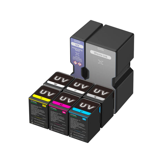 xTool O1 Omni Essential Ink Set – Single UV, Dual UV & DT+UV