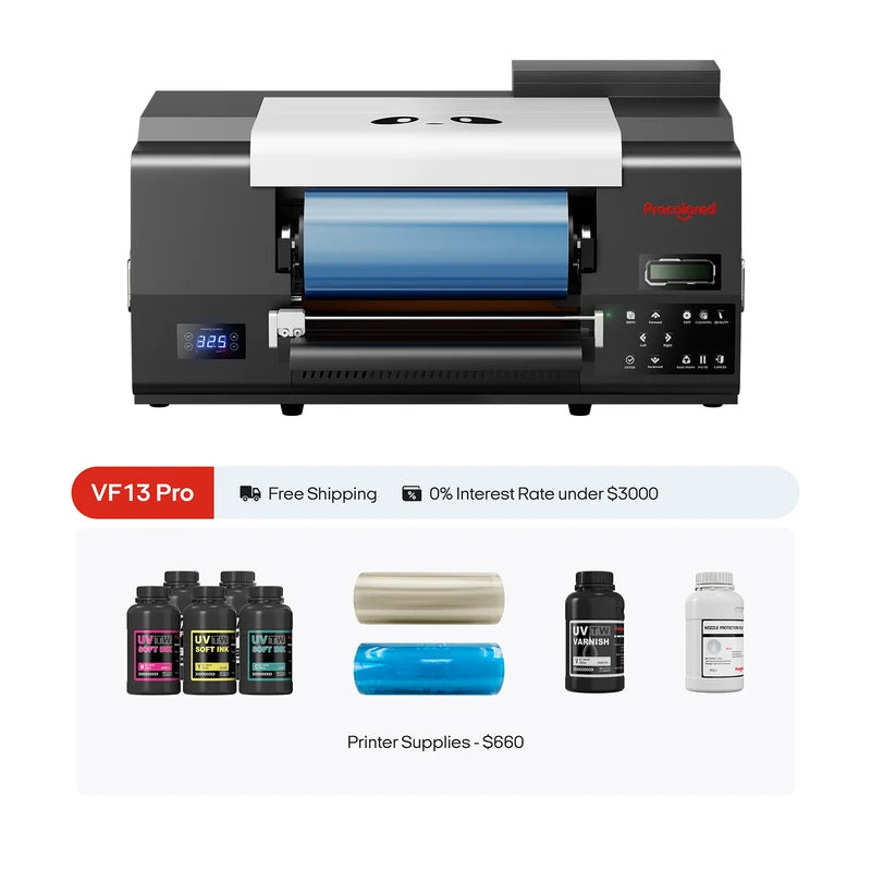 Procolored VF13 Pro Panda UV DTF Printer 13" A3+ Dual XP600 2-in-1