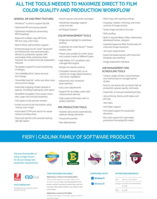 Buy CADlink Digital Factory V11 RIP Software for DTF