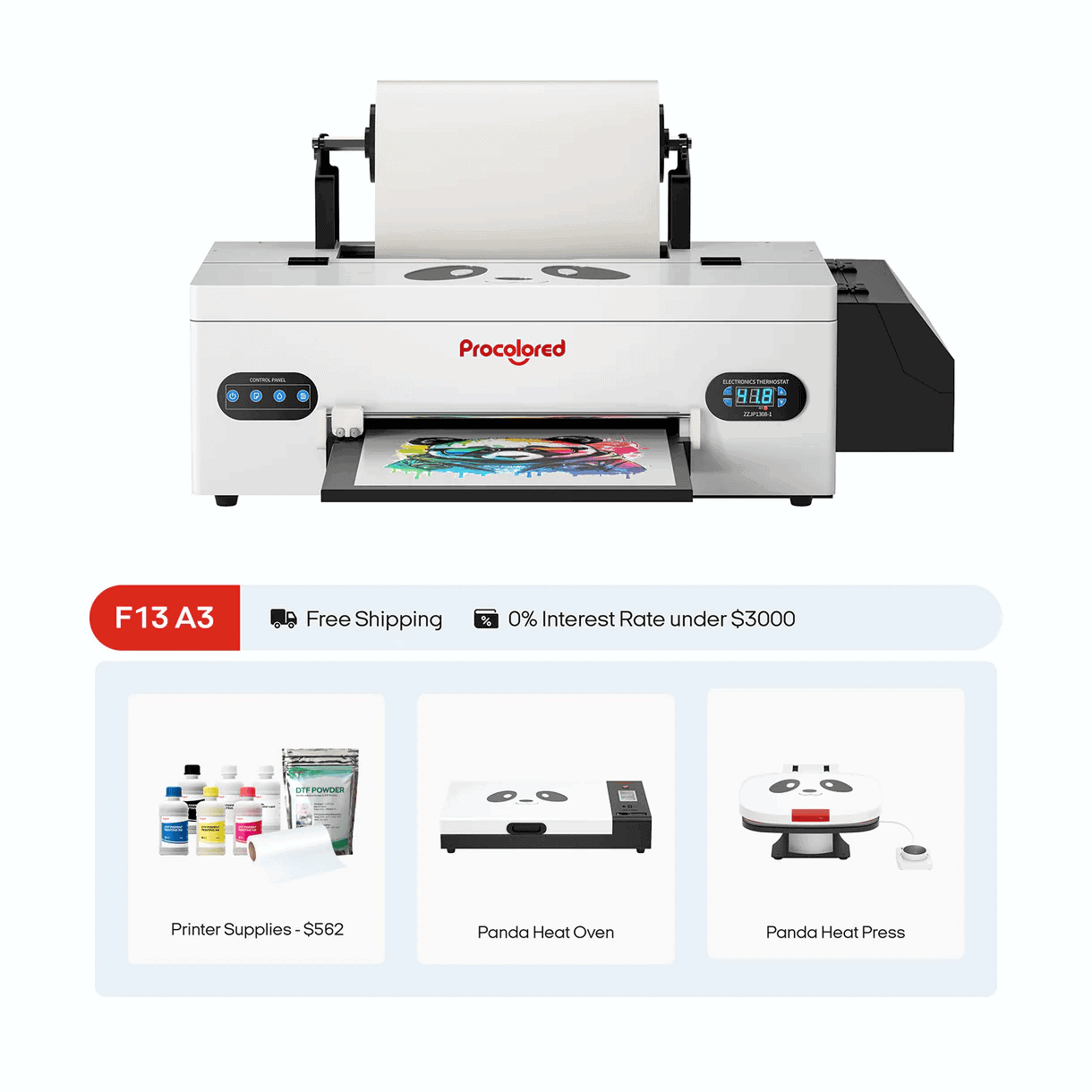 Procolored Apparel Printer By DTF gears