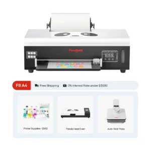 Procolored F8 DTF (Direct-to-Film) A4 L800 Roll Printer, Supplies, Oven, Heat Press Professional Plus Bundle