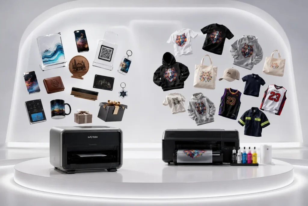 DTF vs UV Printing Which Is Right for Your Business — eufyMake E1 or ET-8550 Kit