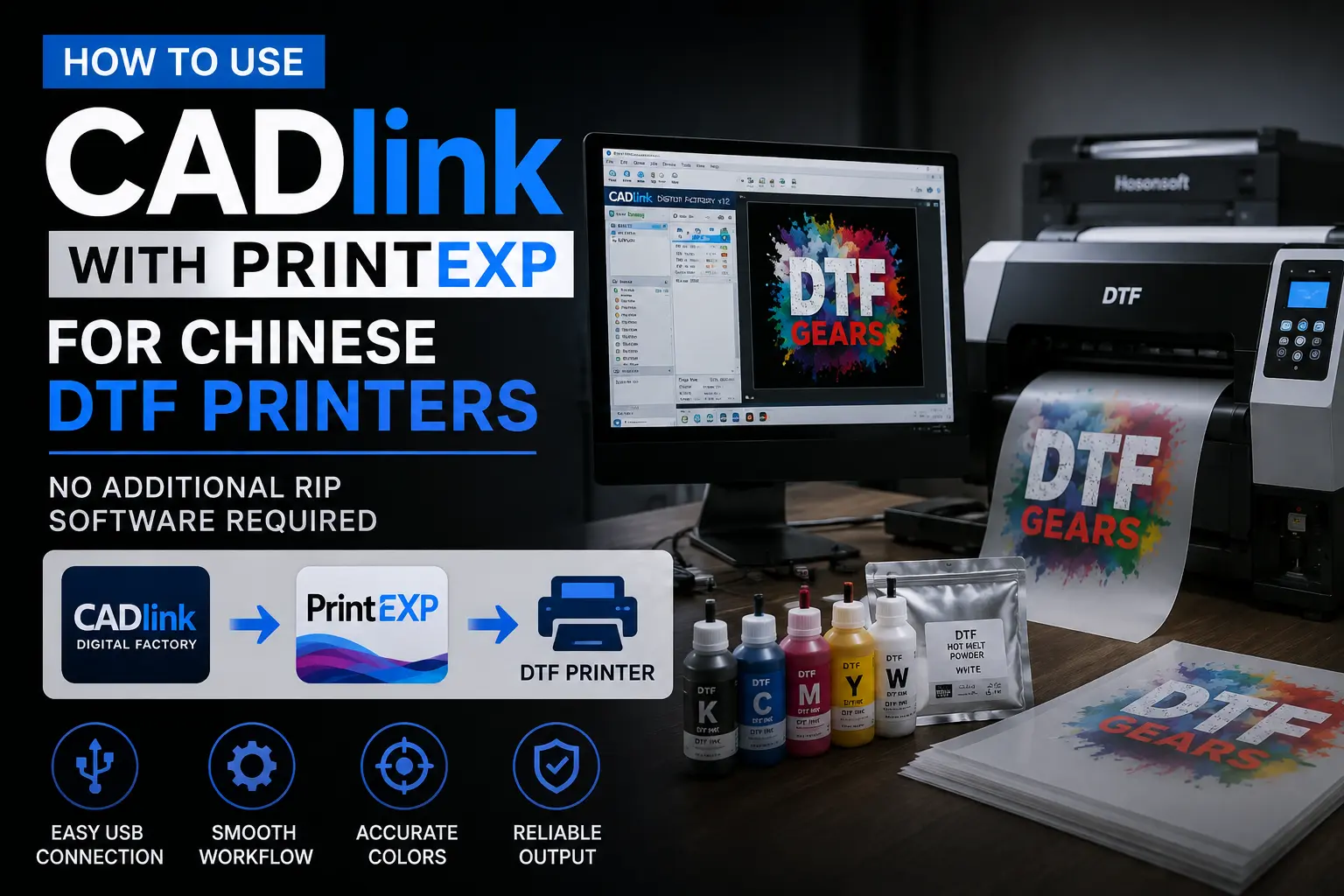 How to Use CADlink with PrintEXP and Chinese DTF Printers — No Additional RIP Software Required